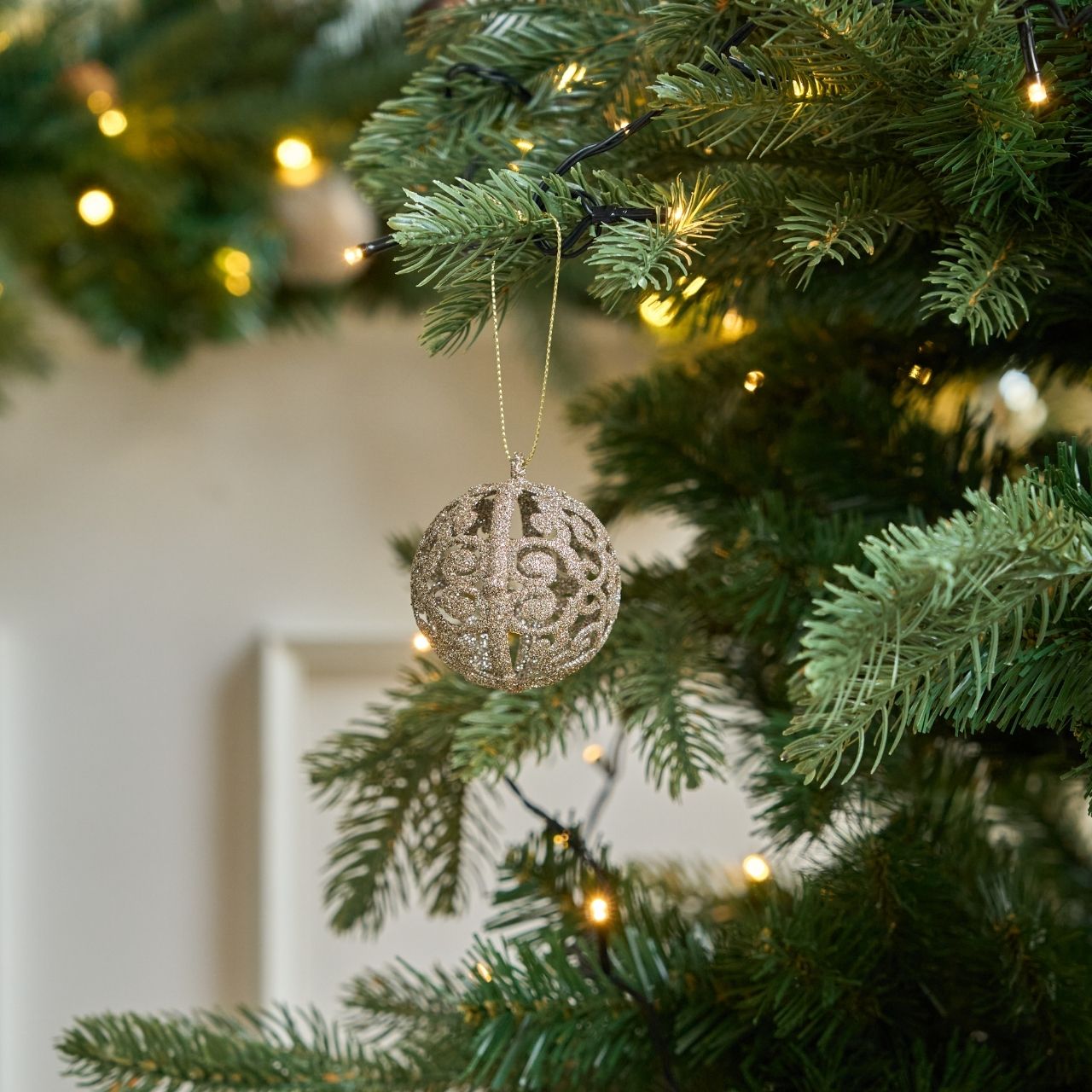 Julekugle m. glimmer